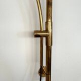 Lampe murale vintage à arc Florian Schulz XL BOCA en laiton, années 1970