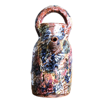 Vase / pot in terracotta glazed vintage