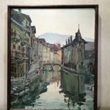 Pont de l'île à Annecy by André Petit