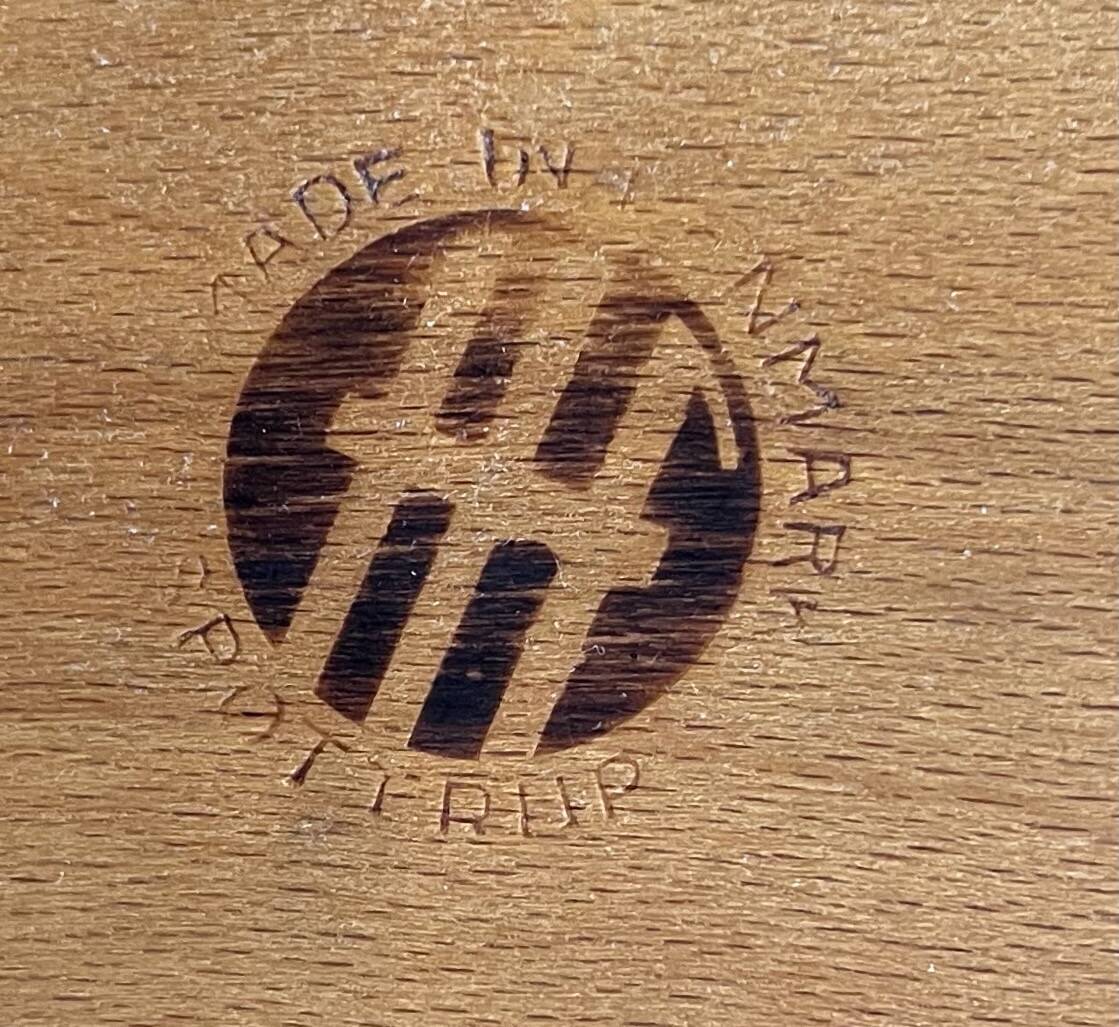 Vintage Danish Teak Footstool By Hugo Frandsen For Spøttrup, 1960s.