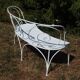 Wrought iron garden bench