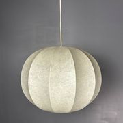Midcentury space age cocoon hanging pendant ceiling lamp, 1960s