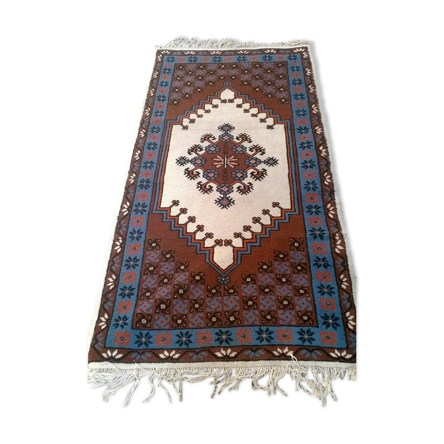 Tapis vintage noué main 190x100cm