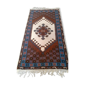 Hand-knotted vintage carpet 190x100cm