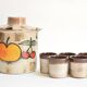 Scheurich Keramik - Model 860 - Vintage Cocktail Set - 1 Large Jug + 5 Cups - West Germany