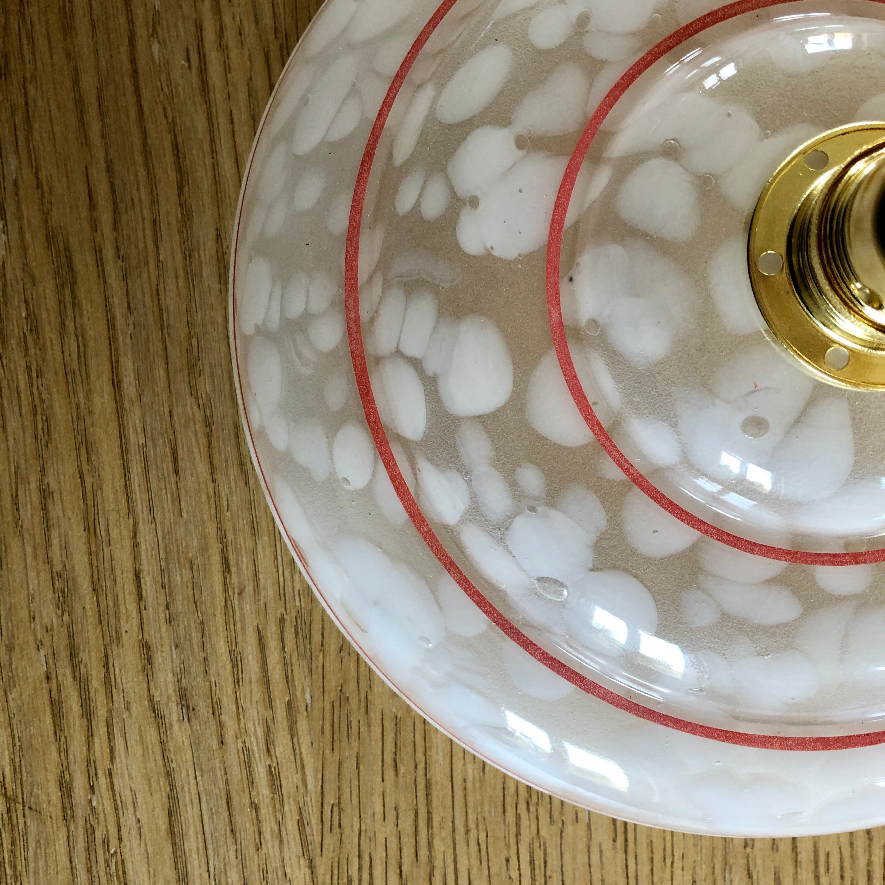 Vintage lampshade suspension and porcelain rosette