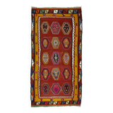 Authentic Vintage Turkish Kilims & Handwoven Rugs – Unique Home Decor Pieces 183x 344 cm