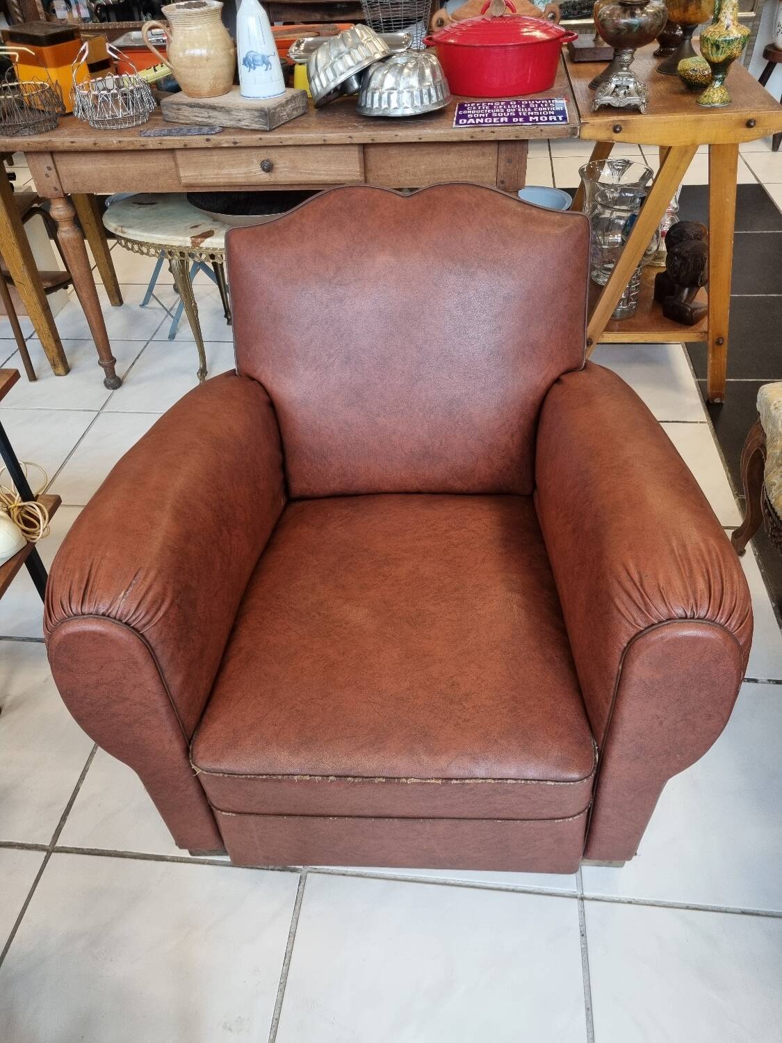 Vintage moustache club chair