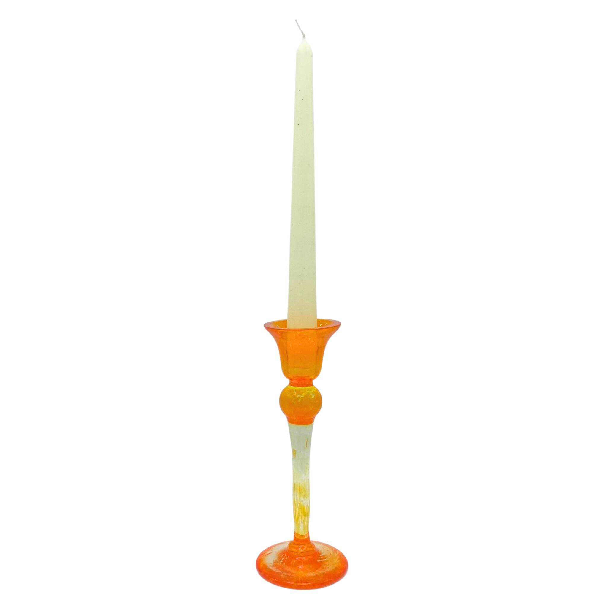 Mouth blown candlestick