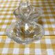 Double transparent molded glass salt shaker