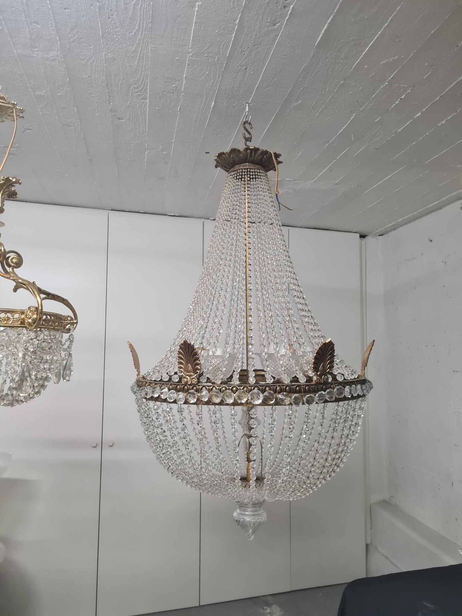 Lustre fin XIXÈME en cristal et bronze