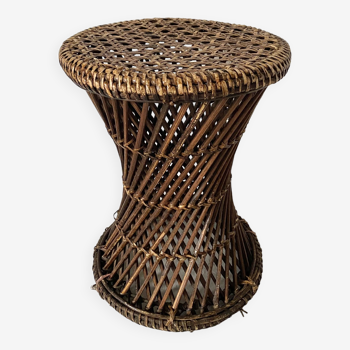 Tabouret Tam Tam en rotin et cannage