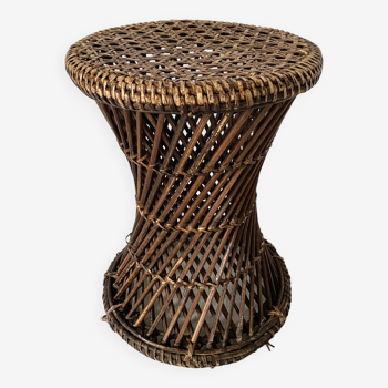 Tam Tam stool in rattan and canework