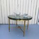 Table néoclassique marbre vert vintage