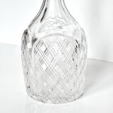 English carafe in crystal and silver