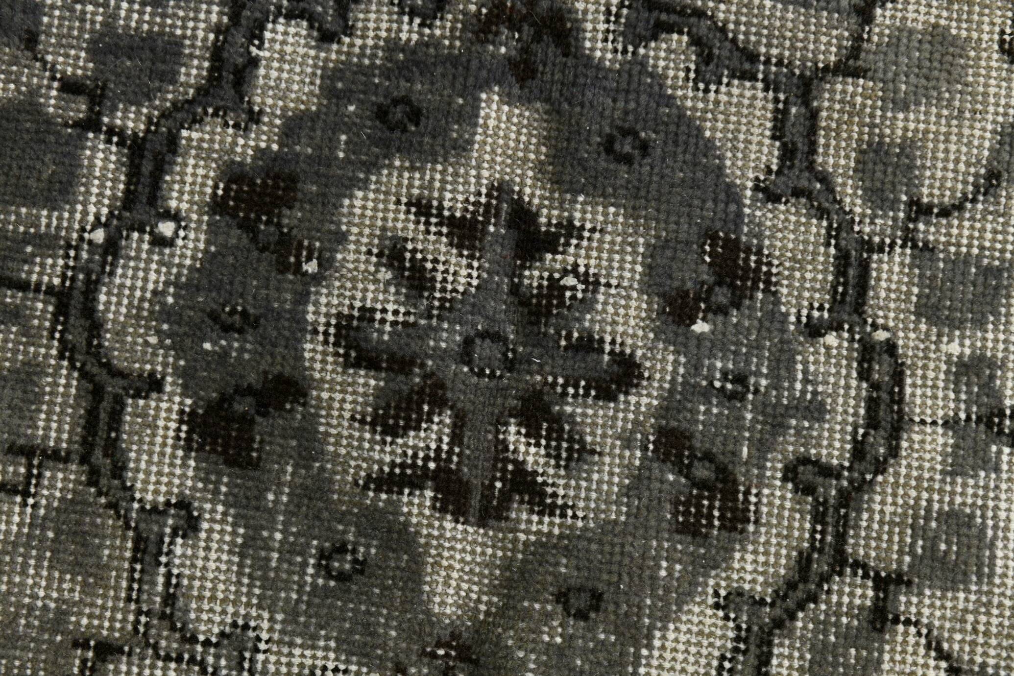 Gray & Black Oriental Vintage Rug, 220x317Cm