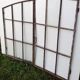 Industrial arched metal window L128xH114 19th century glass roof 2 leaves
