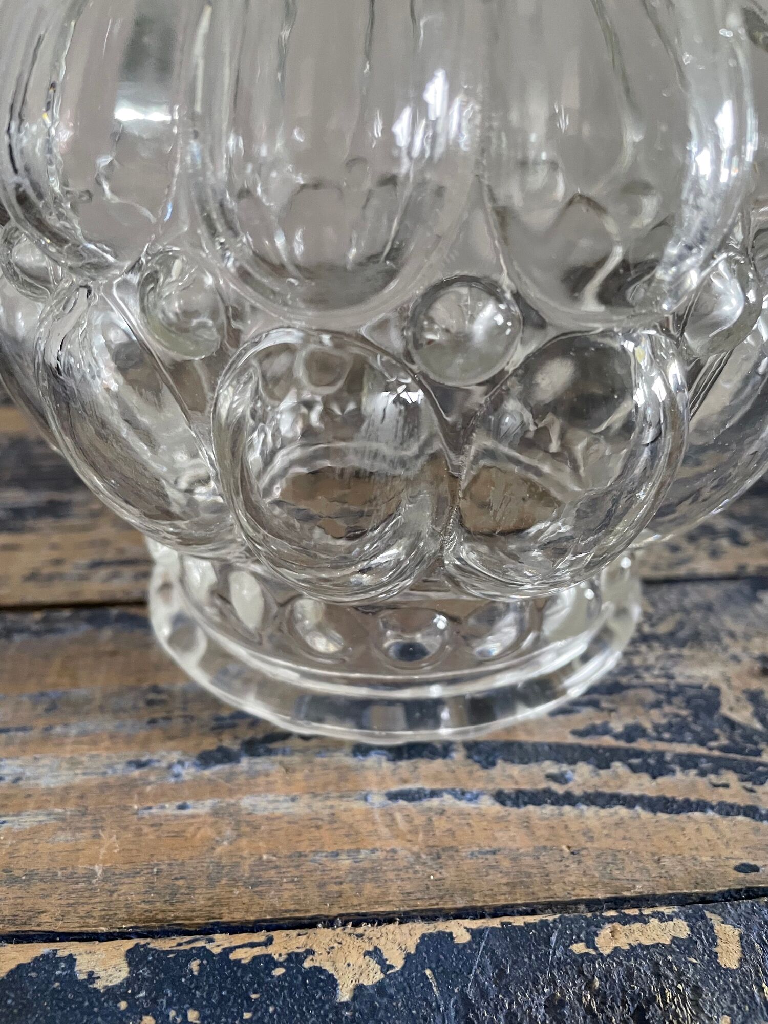 Hanging lamp pressed molded glass