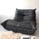 Togo armchair driver by Michel Ducaroy for roset line, black leather edition 1970