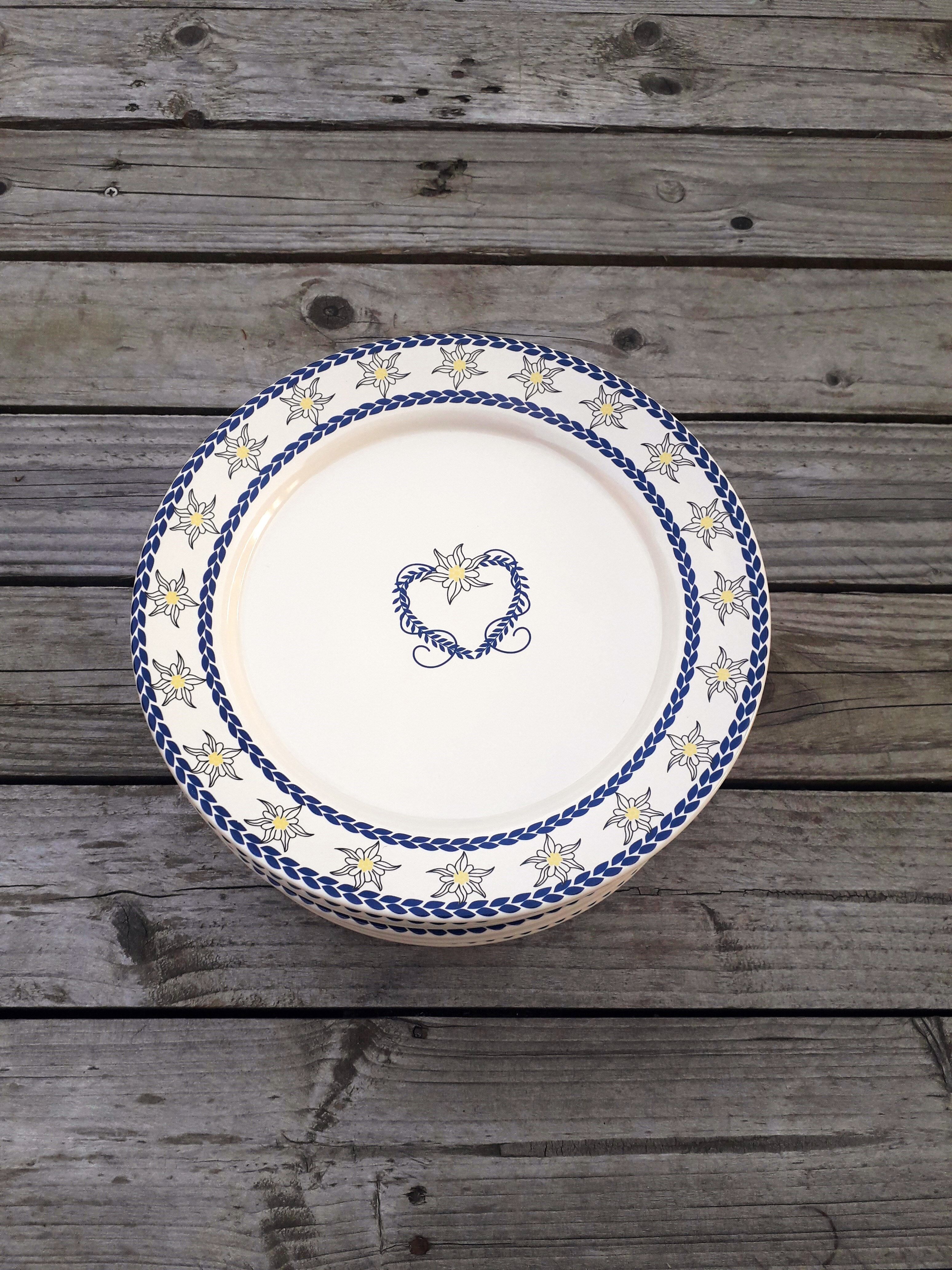 Vintage flat plates - porcelain - 8 pieces - 1970-80