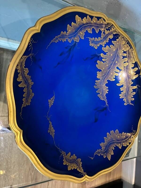 Rosenthal Chippendale Platter – Cobalt Blue & Gold (1930s)