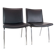 Kastrup chairs  In Black leather, Model CH401 By Hans J. Wegner  Made By Carl Hansen & Søn