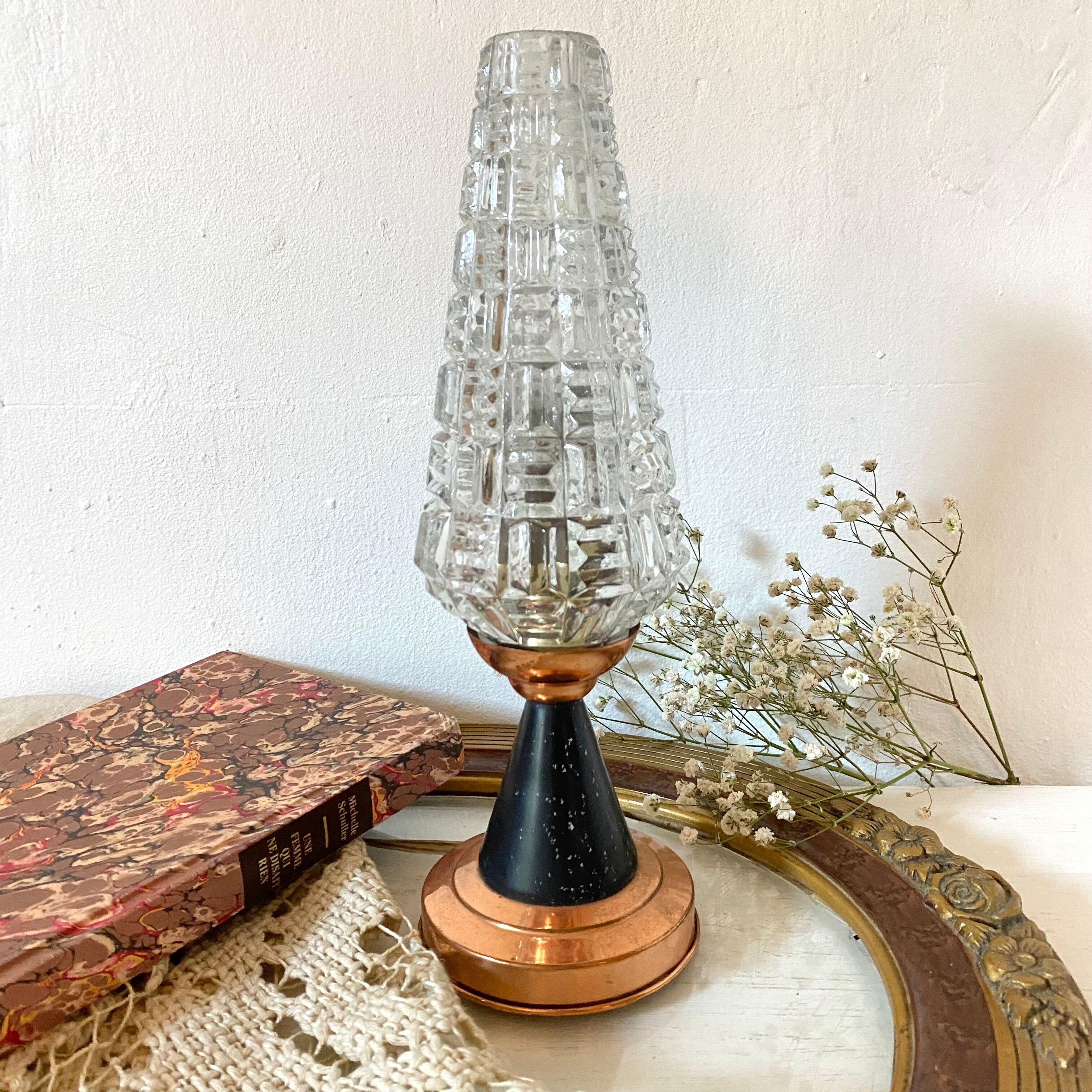 Vintage glass table lamp