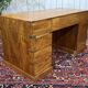 Nautical-style teak writing desk