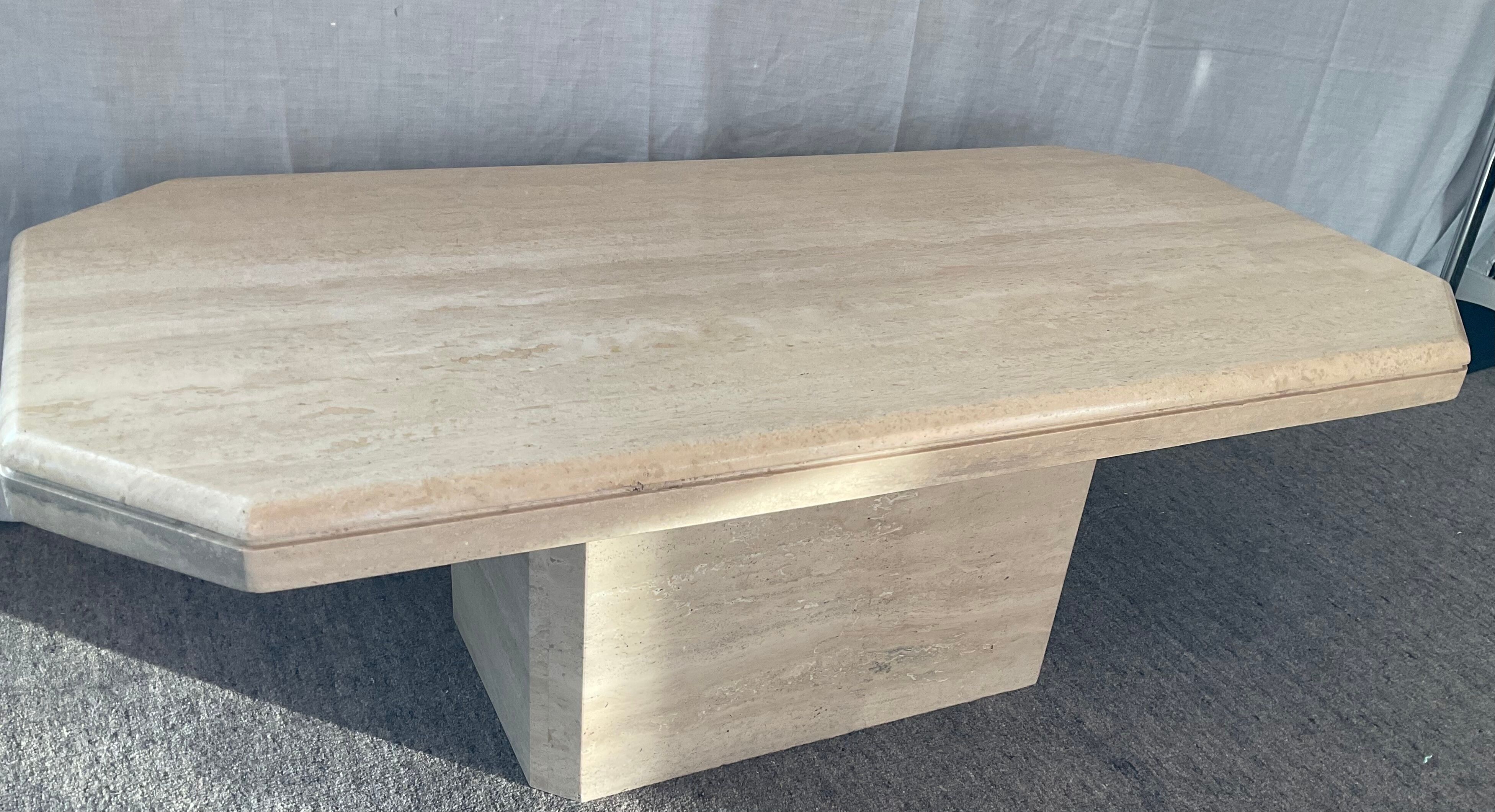 Travertine coffee table from the 70s