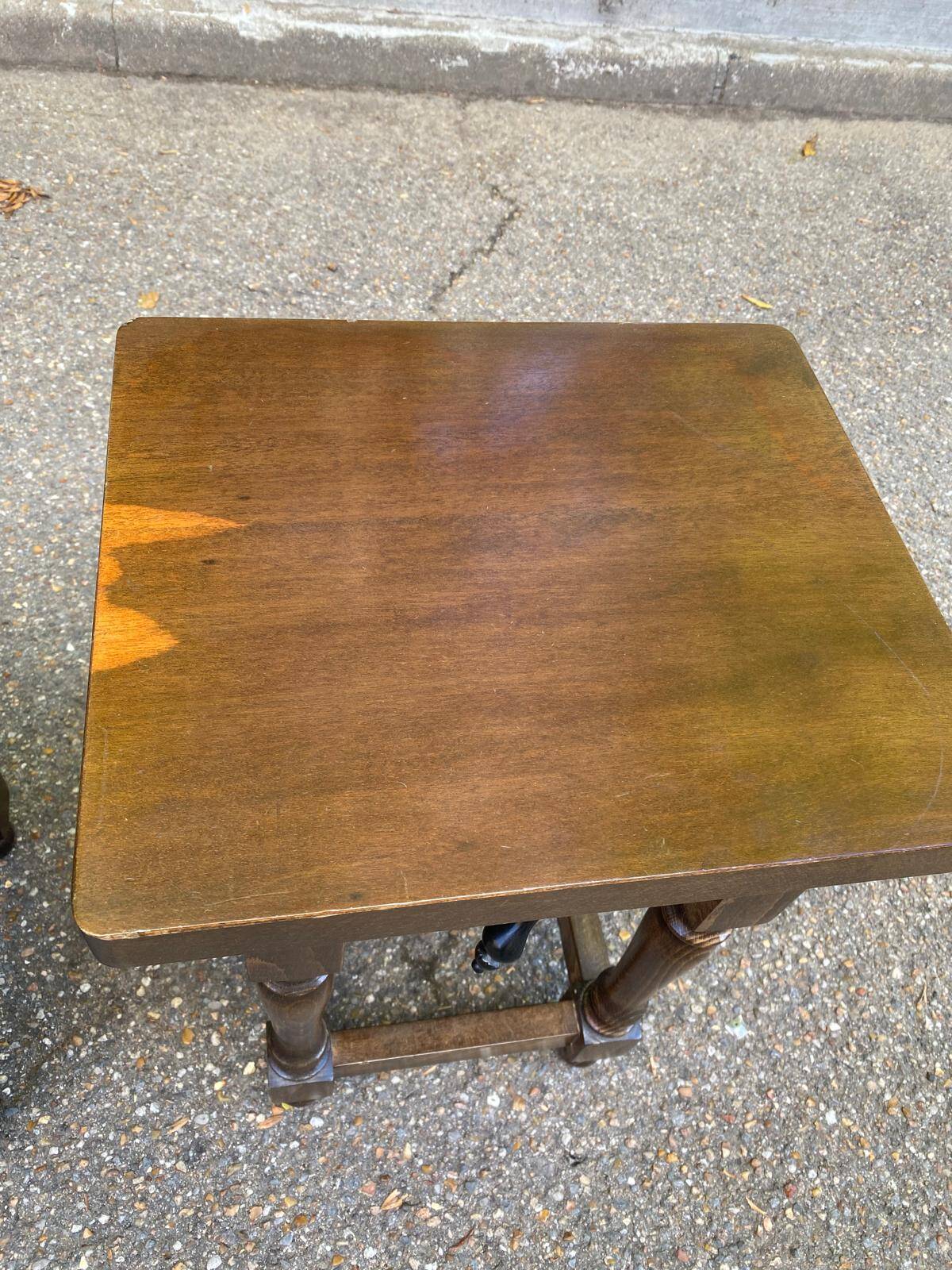 Pair of rustic wooden bedside tables - Spanish style side table