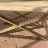 Table basse en bois et métal