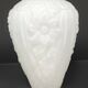 Large art deco glass vase with French floral decor H. 29.5 cm