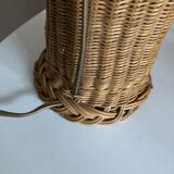 Lamp cabanon Provence in woven wicker basket weavers 1950