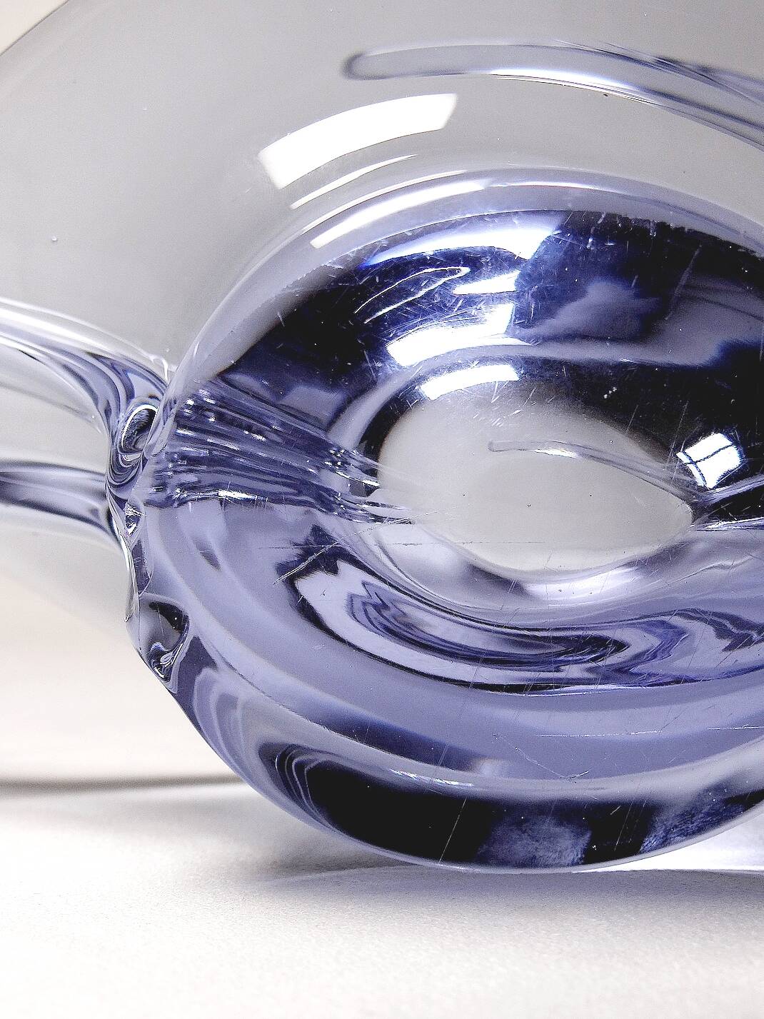 Purple crystal empty pocket cup free form 50s-60s
