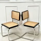 Pair of black B32 Cesca chairs