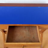 1950 blue opaline booster table