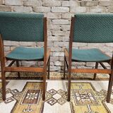 Pair of 1960 teak scandinavian chairs