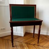 Table de jeux acajou
