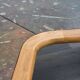 Boomerang coffee table, fossil marble, 70s