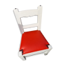 Chaise enfant skaï rouge restaurée