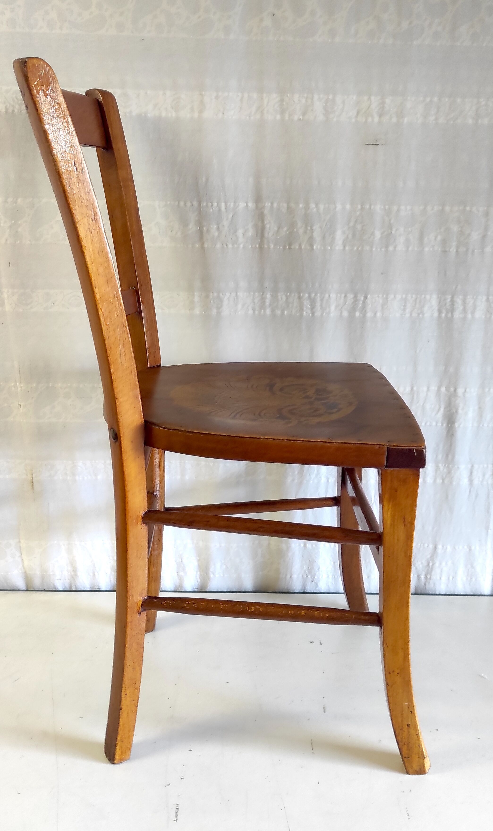 Bistro chair in solid beech – 50s/60s