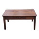 Oak farmhouse coffee table 1 drawer nineteenth century feet bobbins