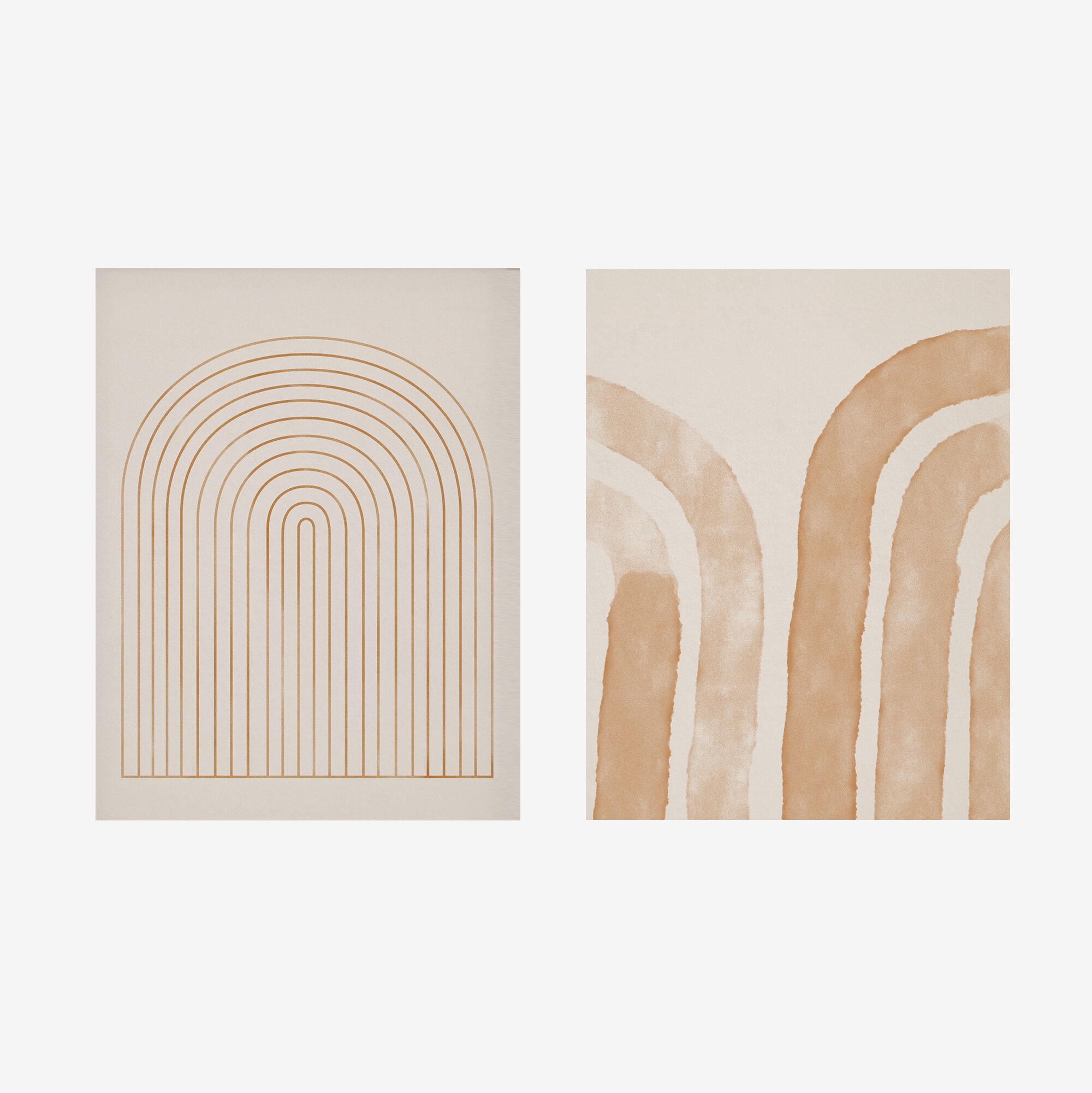 Pair of giclee prints, abstract wall art set of two, 50x70cm