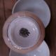 3 antique pale pink earthenware bowls from Moulin Des Loups