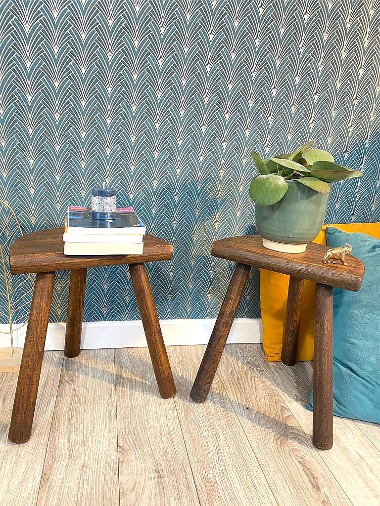 Pair of tripod stools