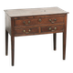Table basse anglaise antique de style lowboy du XVIIIe siècle en chêne.