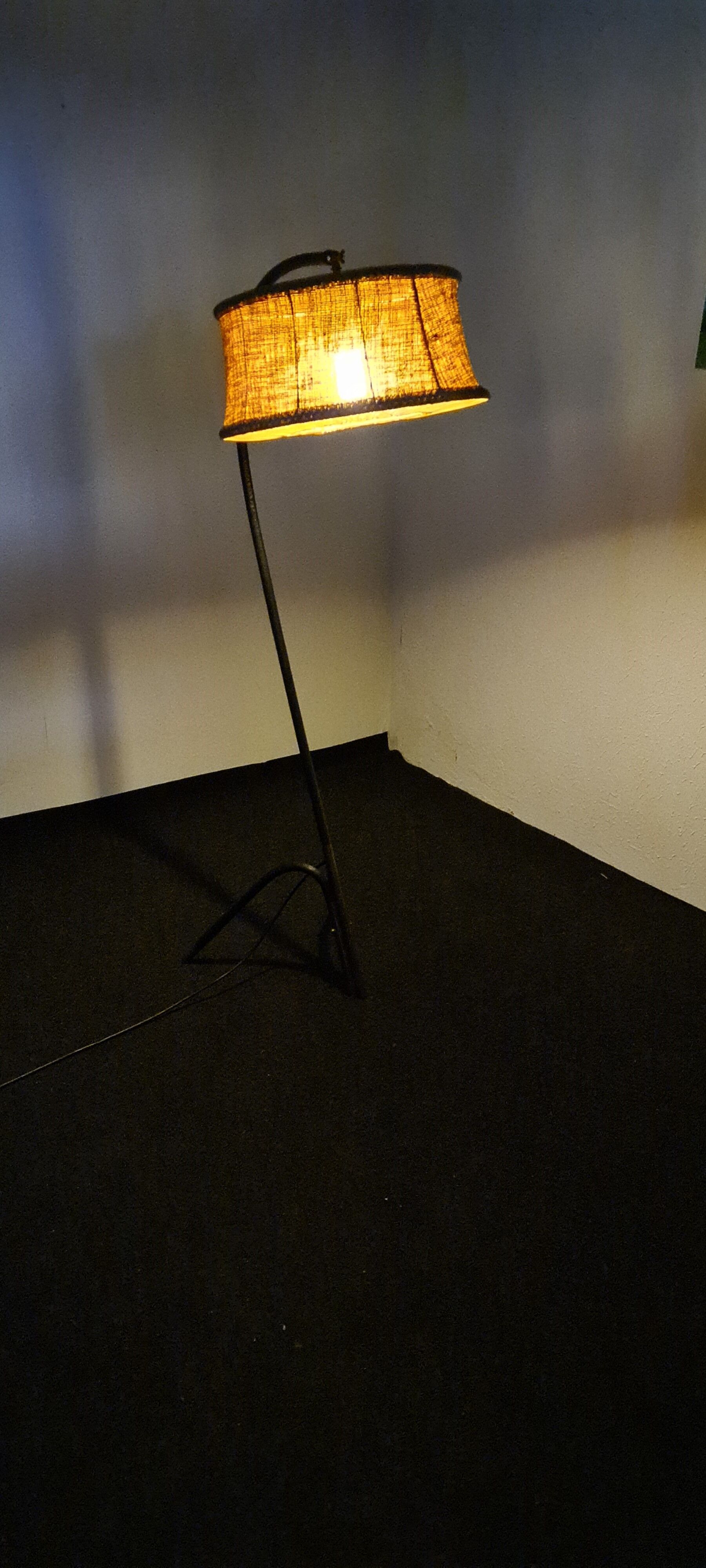 Vintage from the 50s curved floor lamp .