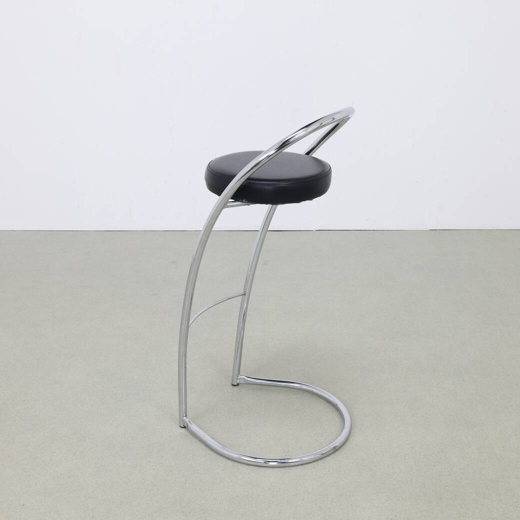 4x Barstool in Chrome, 1980s Italy