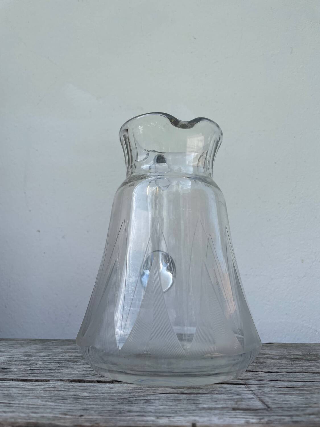Art Deco glass pitcher