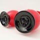 Murano ruby red blown glass vase, with floral decoration with colorful inclusion. Unit